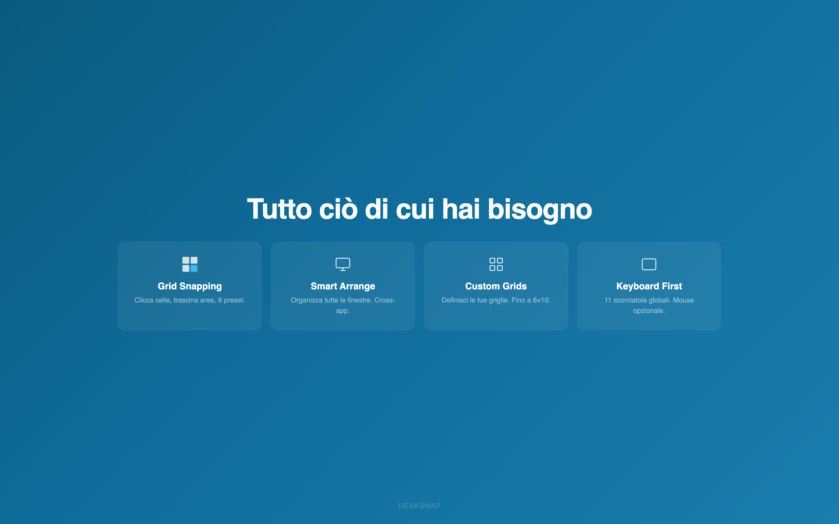 Tutto il necessario: Grid Snapping, Smart Arrange, Griglie Personalizzate, Tastiera First